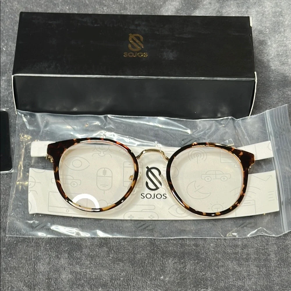 Sojos Retro Round Blue Light Tortoise Frames Anti Blue Light Lens NWT NIB & More